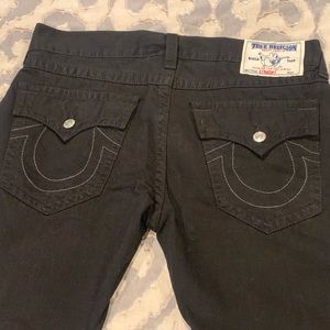 Never worn/No tags - Mens black True Religion strait leg jeans. 36/34